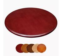 Plateau de service Lazy Susan en bois de 76,2 cm - Plateau rotatif rond lisse et silencieux idéal pour table de salle à manger haute capacité de charge Finition rustique rouge-marron