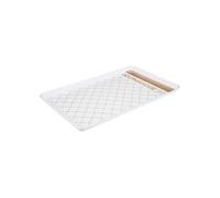 - Plateau de Service Mélaminé Gourmandise 45cm Blanc