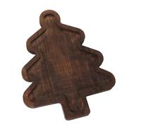 Plateau de service multifonction en bois pour sapin de Noël - Finition naturelle - Décoration de fête pour les fêtes de famille - Plateau de service en forme d'arbre de Noël