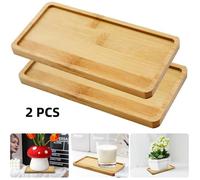 Plateau de Service - Non spécifié - Rectangulaire - 2 PCS - Bambou - 17.5x8.8x1CM
