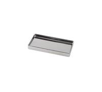 Plateau de service nordique en céramique argentée - Élégant et léger - Rangement rectangulaire de luxe pour la maison et les bijoux, parfait pour manger sur les genoux - Élégant et fonctionnel (S)