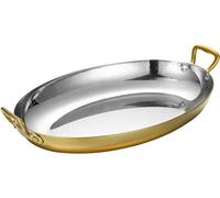 Plateau de service ovale avec deux poignées pour apéritifs, collations et présentation de sushis