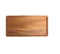 Plateau de service ovale irrégulier en bois naturel pour fruits, collations, desserts et fromage - Ensemble de plateaux de cuisine multi-usages (30 x 15 cm)