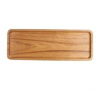 Plateau de service ovale irrégulier en bois naturel pour plateau de fruits, desserts, collations, salade et décoration d'intérieur (29,5 x 10,5 cm)