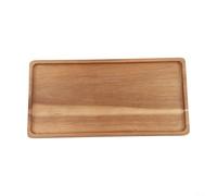 Plateau de service ovale irrégulier fabriqué à la main en bois massif pour fruits, desserts, collations, fromages et décoration de table à manger (30 x 15 cm)