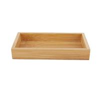 Plateau de Service, Plateau en Bois de Bambou avec Bord épais, Assiettes et Plateaux de Service de Noël élégants, Rechteckig Universel pour Le café, la Nourriture, Le Petit(19, 2 * 10, 2 * 3 cm)