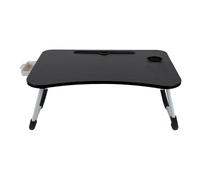 Plateau de Service Pliable pour lit Noir 60 x 40 x 26 cm