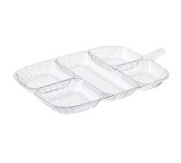 Plateau de service pour assaisonnements, plateau de service avec séparateurs | Plateaux de séparation à 5 grilles pour aliments | Plateau alimentaire séparé pour légumes, pour la préparation d'oignon