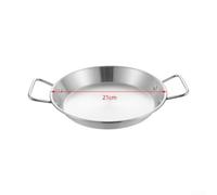 Plateau de service pour fruits de mer en acier inoxydable de qualité supérieure avec poignées ergonomiques, plaque en métal finition mate de luxe pour pâtes et salades, batterie de cuisine argentée