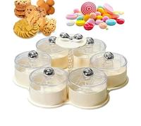 Plateau de Service pour Snacks, apéritifs | Plat Tournant pour Apéritif et Buffet,Plateau à Fruits avec Couvercle,pour Repas, Adultes, Voyage, Pique-Nique, Réception