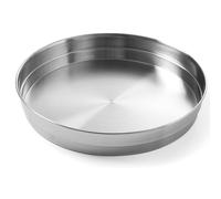 Plateau de service profond avec rebord, en acier, rond, diamètre 31,5 cm
