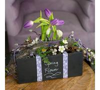 Plateau de service rectangulaire en ardoise pour une présentation élégante 3pcs