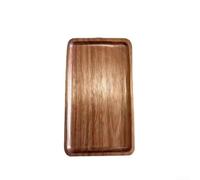 Plateau de service rectangulaire en bois, 29 x 10,5 cm, plateau à fromage et plateau à fruits pour la maison ou l'hôtellerie, bois massif naturel avec élégante finition ambre (C)