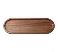 Plateau de service rectangulaire en bois d'acacia japonais pour présenter des desserts, des fruits et des articles à l'heure du thé (E)
