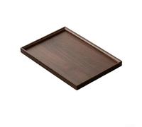 Plateau de service rectangulaire en bois pour un placement fonctionnel sur les comptoirs, tables, buffets, dessus de bar et surfaces de station de thé (41 x 29 cm)