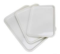 Plateau de service rectangulaire en mélamine de qualité supérieure, plateau réutilisable en plastique antidérapant, plateau alimentaire en plastique résistant aux rayures