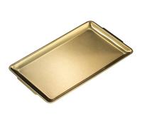 Plateau de Service Rectangulaire, Plat INOX Four pour Lasagnes, Brownies et Gratins, Construction Durable, Facile à Nettoyer(40cmx24cm)