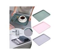 Plateau de Service Rectangulaire, Plateau Plastique, 34 * 24 Cm Plateau Service, Plateau Cuisine, Durables Plateau Antidérapant, Bac Plastique Rectangulaire Para Cuisines, Salons, Cafés