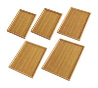 Plateau de service rectangulaire pour nourriture, boissons et gâteaux, convient pour la cuisine et les fêtes, grand plateau robuste avec nettoyage facile (41 x 29 cm)