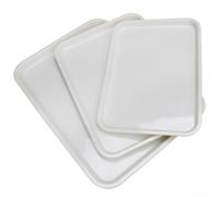 Plateau de service rectangulaire pour nourriture, vaisselle en plastique antidérapant, résistant aux rayures, plateau de cuisine en mélamine pour salle à manger à la maison, résistant aux températures