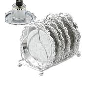 Plateau de service rétro,Plateau à snacks en acier inoxydable | Plateaux de service en métal - pour Maison, Appartement, Cuisine, Table à Manger, Bar, Buffet, Bureau, Réceptions, Dîners, Goûter