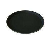 Plateau de service rond antidérapant Noir 40,6 cm