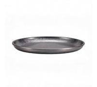 Plateau de service rond en acier inoxydable avec identité visuelle coréenne rétro et flocon de neige tactile conçu pour une utilisation multi-environnement (23 cm)