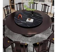 Plateau de service rond en bois de 71,1 cm pour table de salle à manger, cuisine, plateau tournant élégant, idéal pour les fêtes et les rassemblements