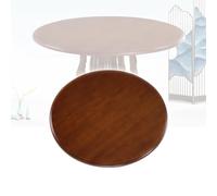 Plateau de service rond en bois de 80 cm, plaque centrale rotative pour table à manger, finition noyer naturel, grand 61 cm, idéal pour recevoir et servir