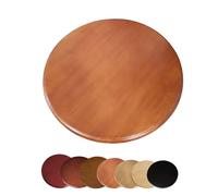 Plateau de service rond en bois de 80 cm, plaque centrale rotative pour table de salle à manger, bois naturel, grand plateau de service de 100 cm (bégonia)