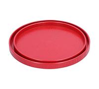 Plateau De Service Rond En Bois Massif 2 Pièces/ensemble, Plateau De Service Antidérapant Pour Thé, Café, Repas, Plateau De Service Avec Bords Surélevés Pour Restaurant De Cuisine à Domicile - Rouge