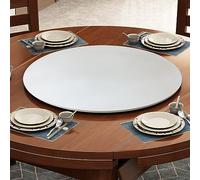 Plateau de service rond en bois pour table de salle à manger 50-100 cm rotatif à 360° silencieux design antidérapant grand plateau tournant avec roulements lisses parfait pour recevoir