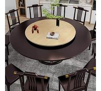 Plateau de service rond en bois rotatif de 28 po pour cuisine, plateau tournant parfait pour la salle à manger, les fêtes et le divertissement (couleur : B taille : 70 cm)