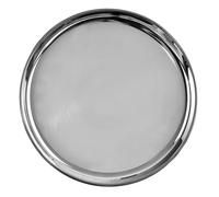 Plateau de service rond - ORION - 21 cm - Acier inoxydable - Gris - Poli brillant - Usage domestique et professionnel