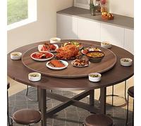 Plateau de service rond pivotant à 360° en bois 50100 cm Parfait pour partager des aliments sur table à manger Idéal pour les réunions de famille et les fêtes