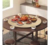 Plateau de service rond pivotant à 360° en bois 50100 cm pour partager des aliments sans effort lors de réunions de famille et de fêtes