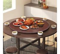 Plateau de service rond pivotant à 360° en bois 50100 cm pour partager les aliments sans effort, parfait pour les tables à manger et les divertissements