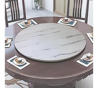 Plateau de service rond rotatif à 360° en bois pour table de salle à manger, dimensions Ø 50-100 cm, plateau tournant à roulement silencieux, parfait pour les fêtes et les réunions de famille