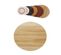 Plateau de service rond rotatif en bois massif de 70 cm pour table de salle à manger, finition noyer clair, parfait pour le divertissement et la décoration de la maison