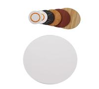 Plateau de service rond rotatif en bois massif de 88,9 cm pour table de salle à manger, plateau tournant blanc de 90 cm, parfait pour le divertissement et la décoration de la maison
