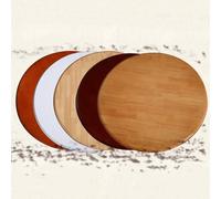 Plateau de service rond surdimensionné en bois blanc Lazy Susan de 91,4 cm pour table de salle à manger, cuisine, fêtes, divertissement, qualité supérieure, rotation fluide