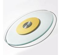 Plateau de service rotatif à 360°, plateau tournant Lazy Susan pour table de banquet familiale, plateau tournant en verre trempé, grand plateau de service rond (taille : 80 cm/31,5 pouces, coule