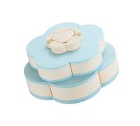 Plateau de Service Rotatif à Plusieurs Compartiments, de collations à Double Couche avec de téléphone pour la Maison ou l ' événement en Plein air, Plat de friandises avec Couvercle