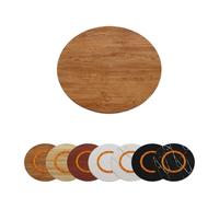 Plateau de service rotatif en bois, 50 cm, rond Lazy Susan pour table à manger, plateau de service de cuisine, plateau tournant réglable de 45 à 100 cm, pièce maîtresse en chêne