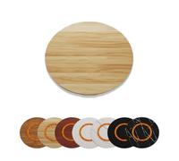 Plateau de service rotatif en noyer clair, 60 cm, Lazy Susan pour table de salle à manger, plateau tournant de cuisine, plateau de centre de table rond, taille réglable de 45 à 100 cm