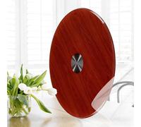 Plateau de service rotatif Lazy Susan de 91,4 cm pour table de salle à manger, parfait pour les centres de table et le divertissement, design robuste et élégant Rouge