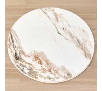 Plateau de service rotatif pour dessus de table, plateau tournant robuste avec texture marbre, grande Susan paresseuse pour centre de table à manger