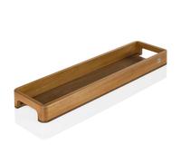 Plateau de service SERVE SLIM 60x15,5cm H. 5cm bois d'acacia + noyer AdHoc