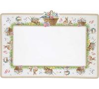 Plateau de service SPRING BLOOM lapins et fleurs rectangulaire 35x24,5cm Easy Life