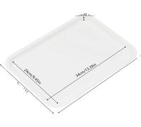 Plateau de service, surface antidérapante, matériau durable en polypropylène, BLANC